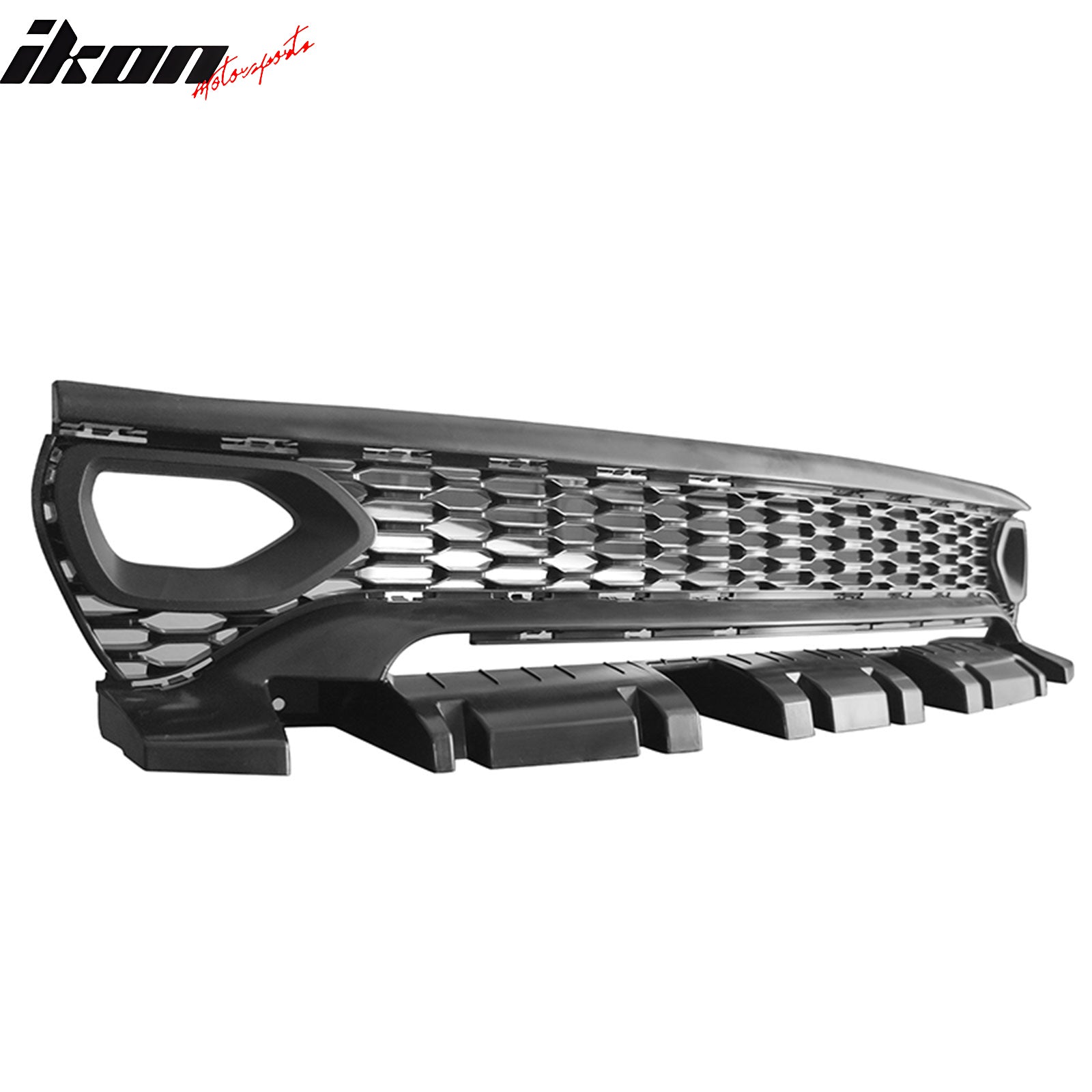 Fits 15-23 Charger SRT Upper Lower Grille Bumper Cover W/ Matte Black Lip PP LED