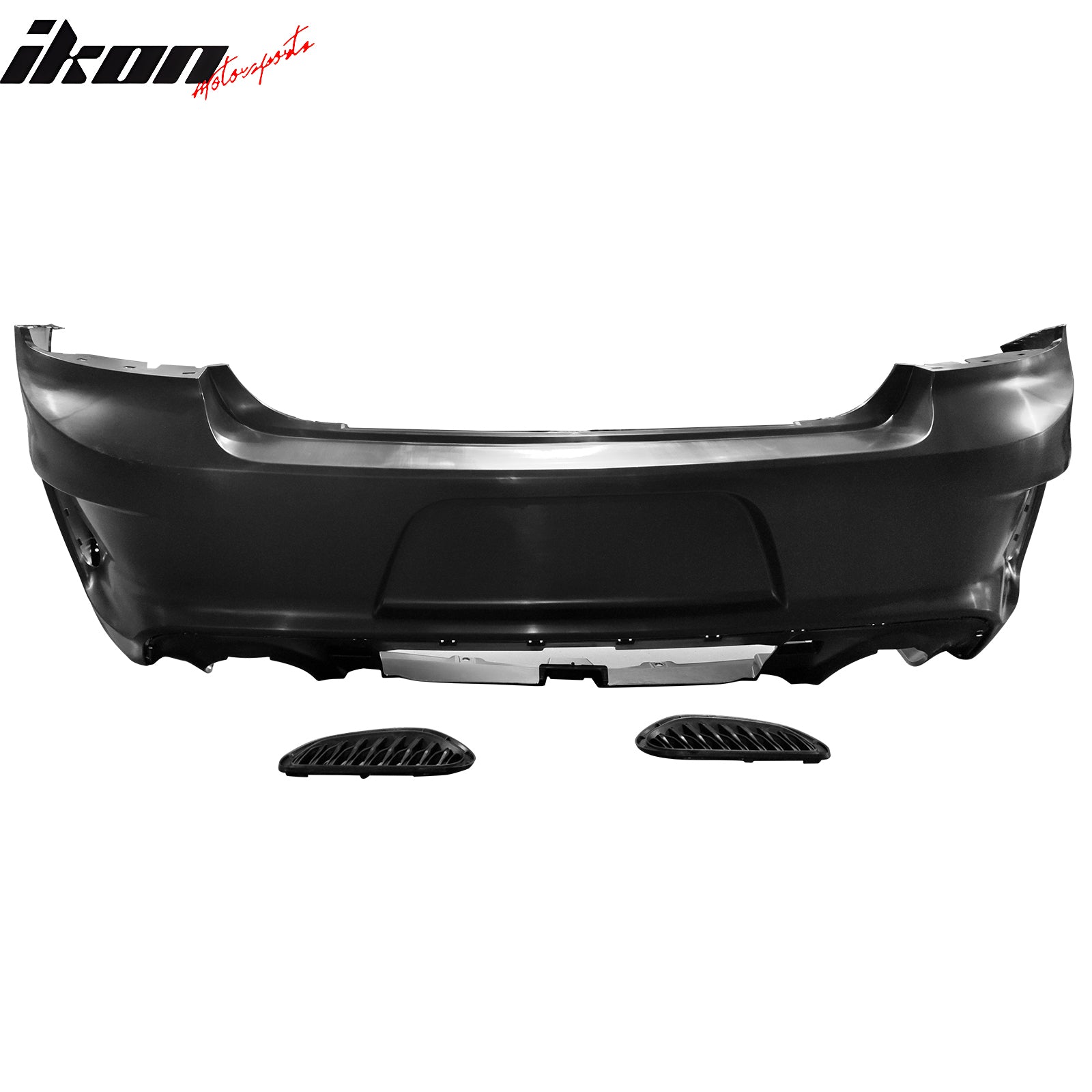 Fits 15-23 Charger SRT Upper Lower Grille Front Bumper W/ Matte Black Lip PP LED