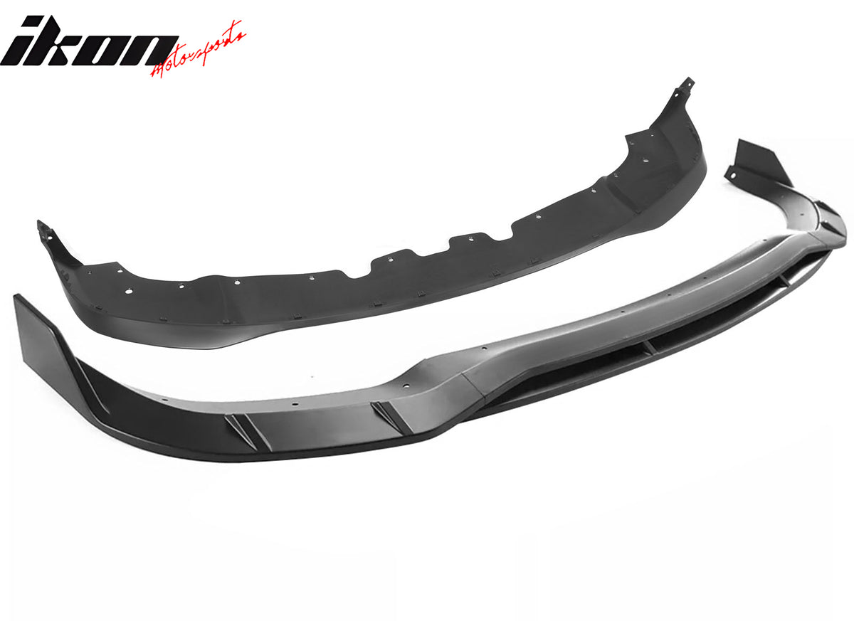 Fits 21-24 Dodge Durango Front Bumper Lip Matte Black 5PC Spoiler Chin Splitter