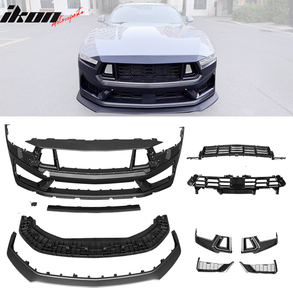 2024-2025 Ford Mustang Dark Horse Style Front Bumper Conversion Kit PP