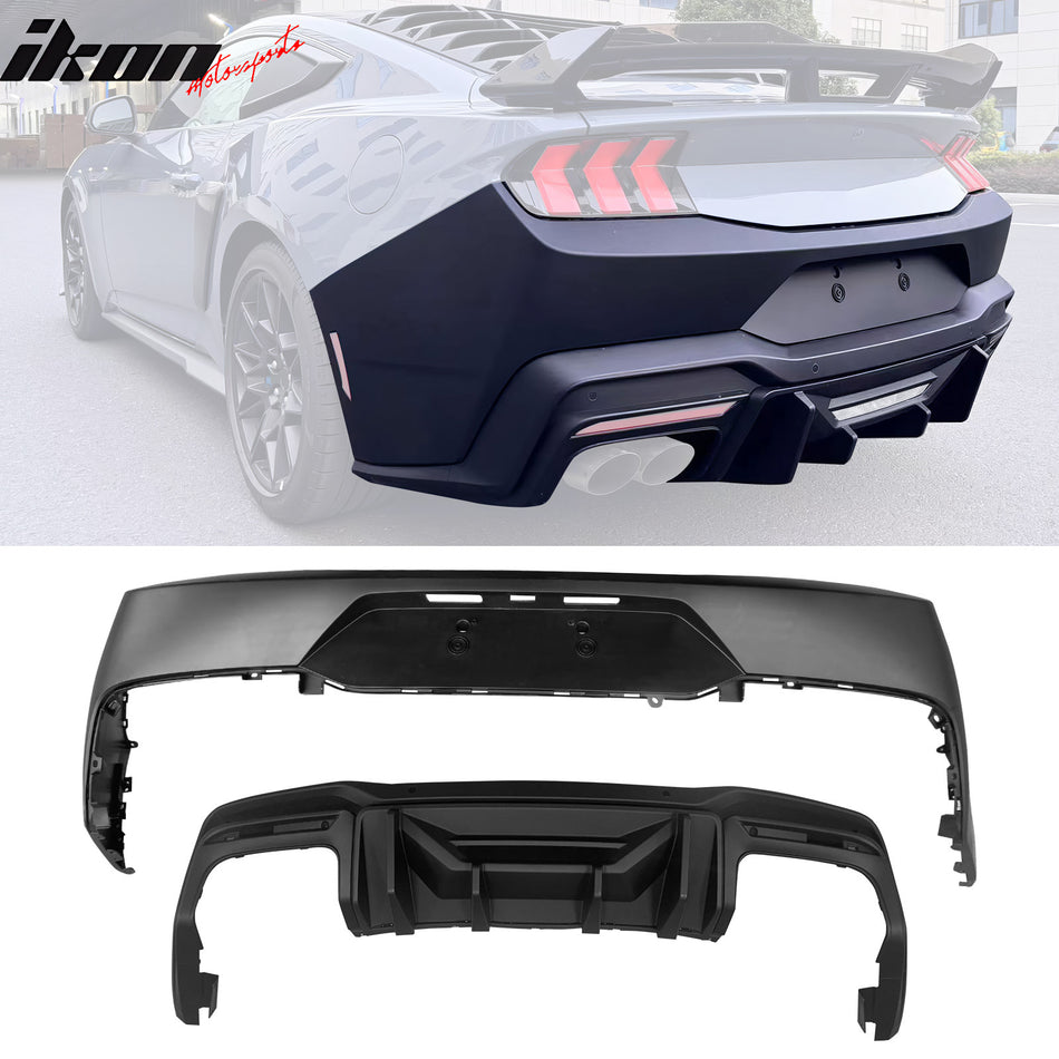 2024-2025 Ford Mustang Bumper Cover W/ Rock Matte Black Diffuser PP