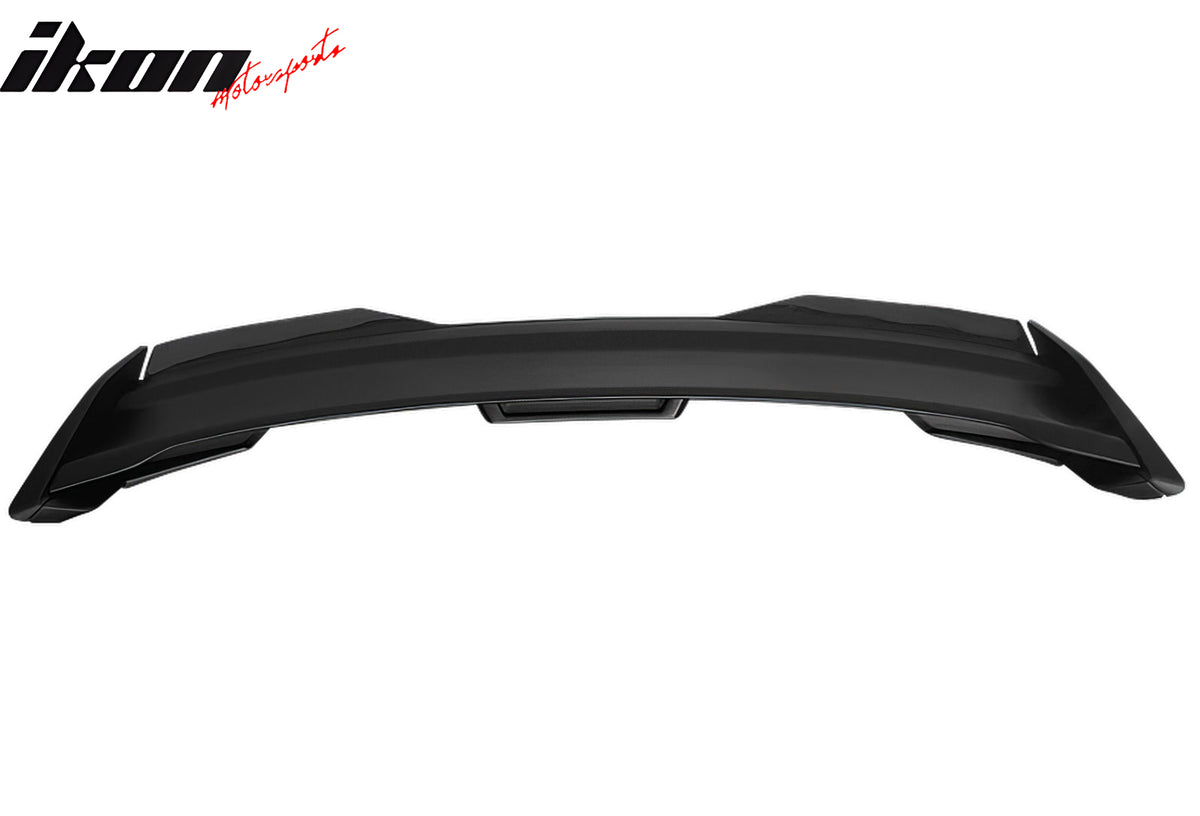 Fits 24-25 Ford Mustang Dark Horse Matte Black Trunk Spoiler W/ Gurney Glap ABS