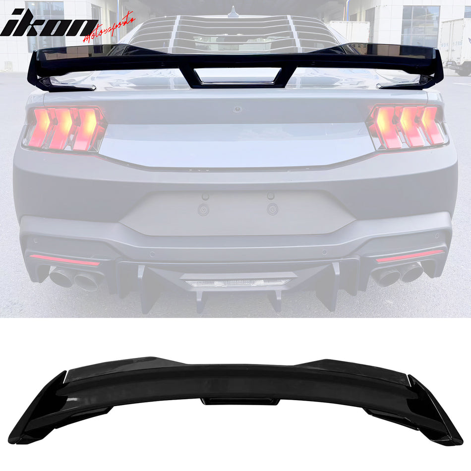 2024-2025 Ford Mustang Dark Horse Gloss Trunk Spoiler W/ Gurney Glap