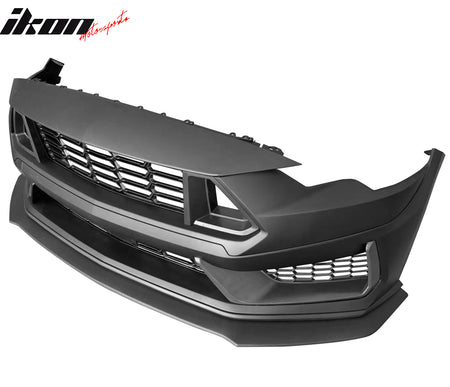 For 18-23 Ford Mustang Dark Horse HP Style Front Bumper Conversion Kit W/ Grille