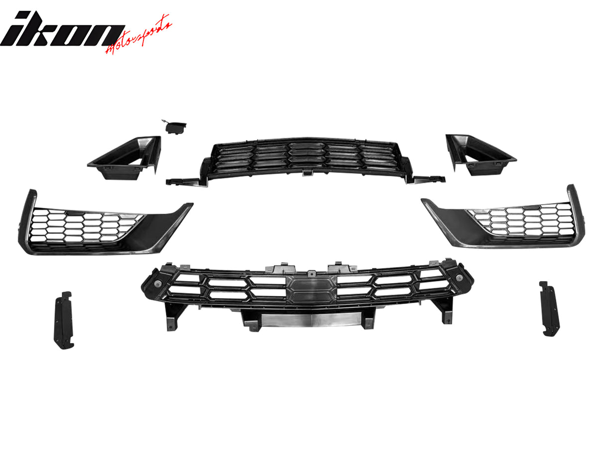 For 18-23 Ford Mustang Dark Horse HP Style Front Bumper Conversion Kit W/ Grille