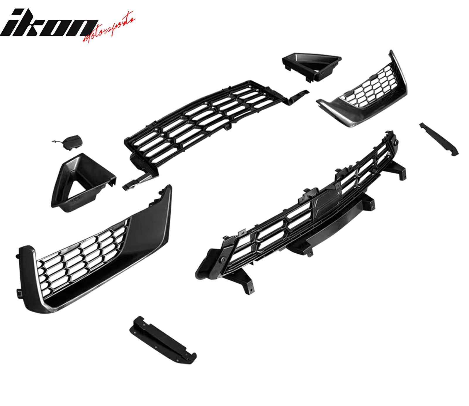 For 18-23 Ford Mustang Dark Horse HP Style Front Bumper Conversion Kit W/ Grille