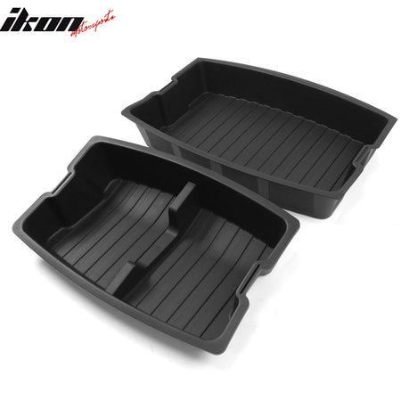 Fits 24-25 Tesla Model 3 2PCS Rear Trunk Lower + Upper Storage Organizer Box PP