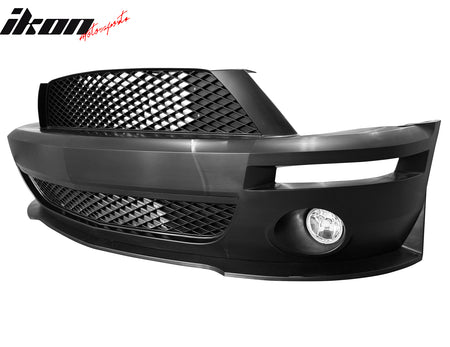 Fits 05-09 Ford Mustang GT V6 Shelby GT500 Front Bumper Conversion W/ Grille