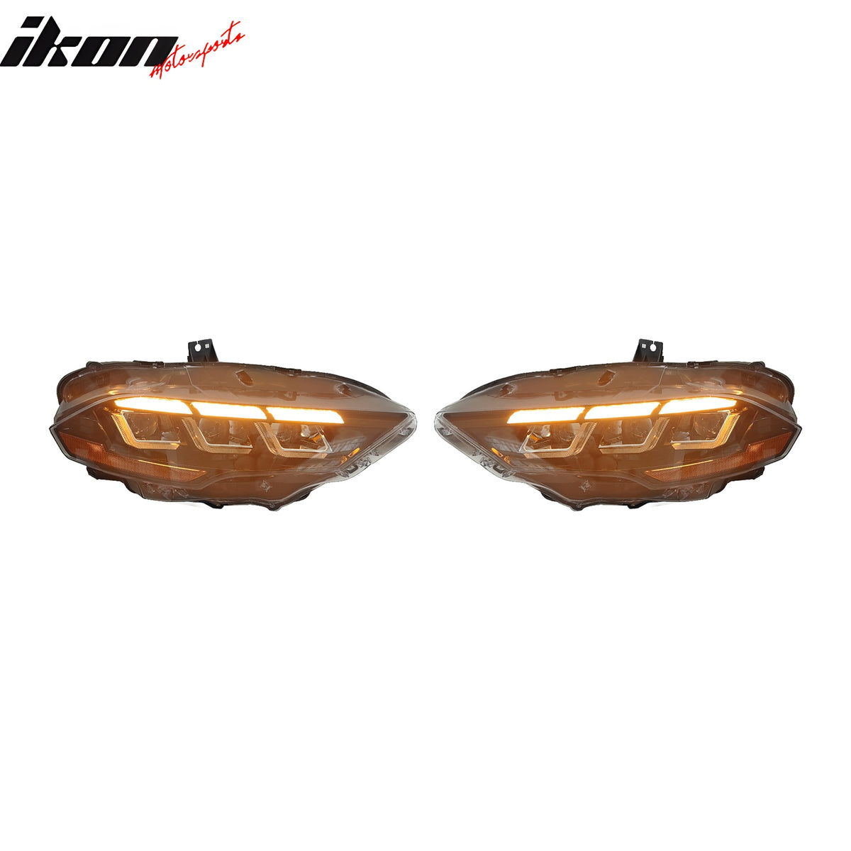 Fits 18-23 Ford Mustang Mach 1 Front Bumper Conversion 2024 LED Headlight W/ Lip