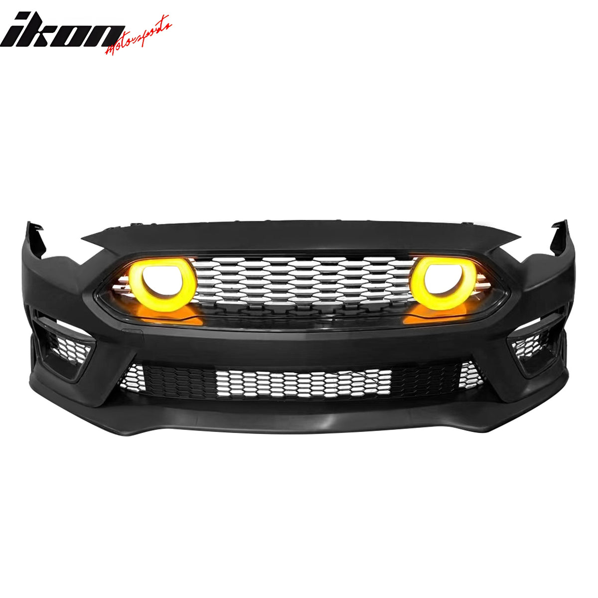 For 18-23 Mustang Mach 1 Front Bumper Cover Conversion LED 2024 Headlight W/ Lip