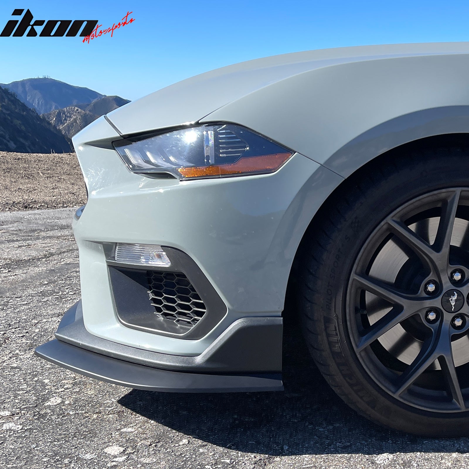 For 18-23 Mustang Mach 1 Front Bumper Cover Conversion LED 2024 Headlight W/ Lip