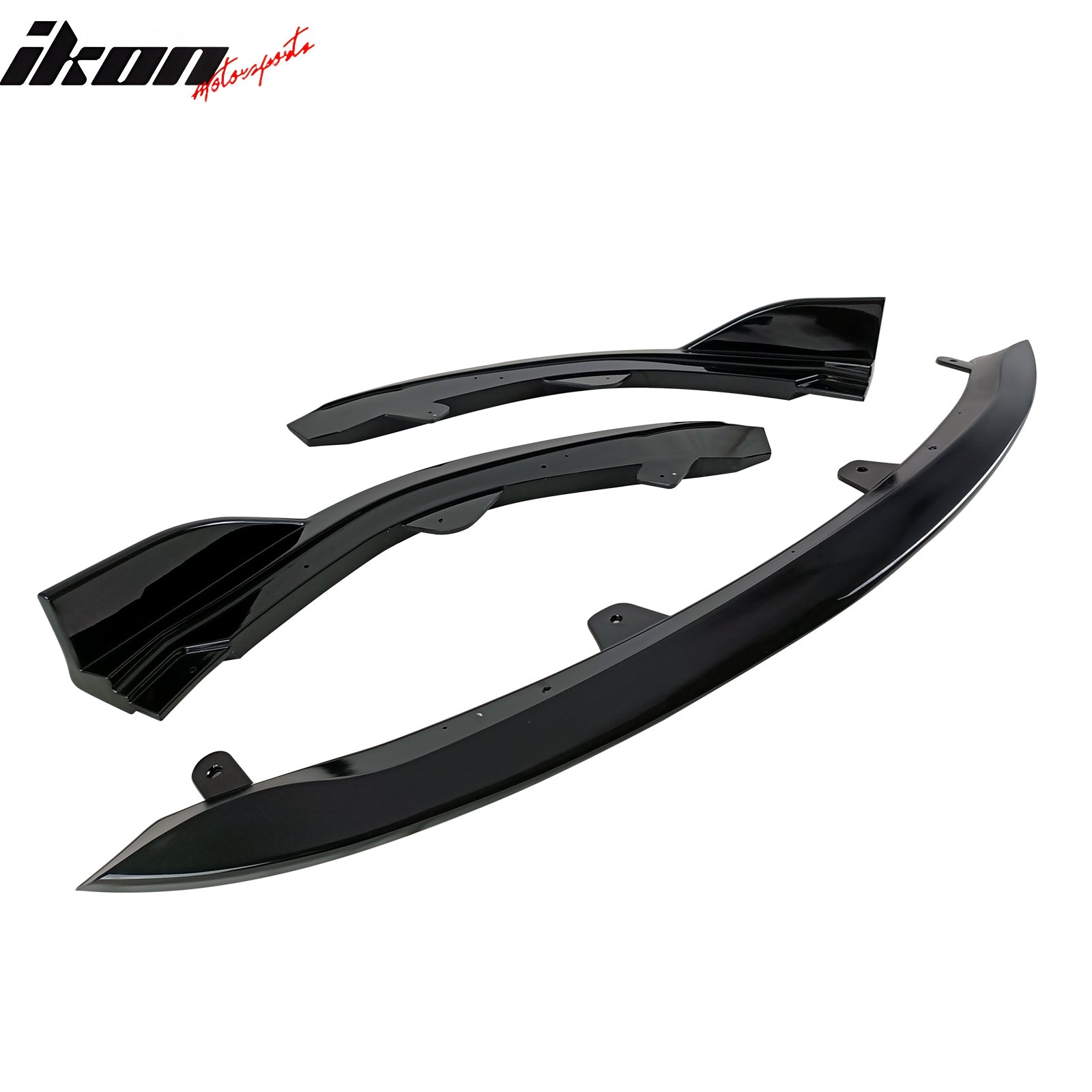 Fits 19-21 Toyota Corolla E210 Hatchback 5Dr 3PCS Front Bumper Lip Gloss Black