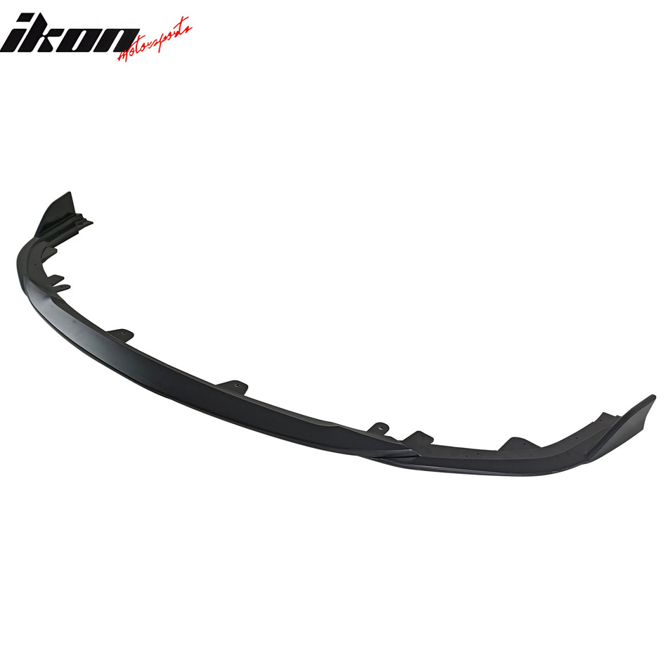 IKON MOTORSPORTS Front Bumper Lip, Compatible with 2023-2025 Toyota Corolla E210 Hatchback 5Dr, Unpainted Black ABS Plastic Air Dam Chin Spoiler Protector Splitter 3PCS