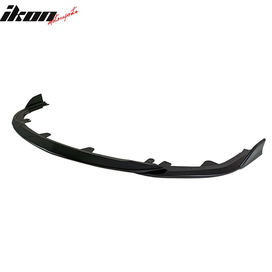 IKON MOTORSPORTS Front Bumper Lip, Compatible with 2023-2025 Toyota Corolla E210 Hatchback 5Dr, Gloss Black ABS Plastic Air Dam Chin Spoiler Protector Splitter 3PCS