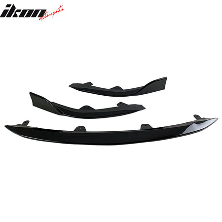 Fits 23-25 Toyota Corolla E210 Hatchback 5Dr 3PCS Front Bumper Lip Gloss Black