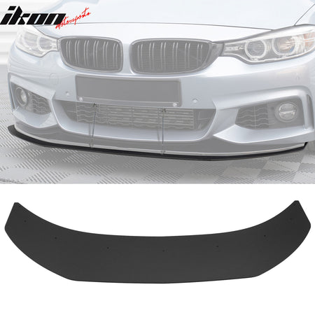 For 14-20 BMW 4-Series M Sport MX Style Front Lip Splitter w/ Gunmetal Strut Rod