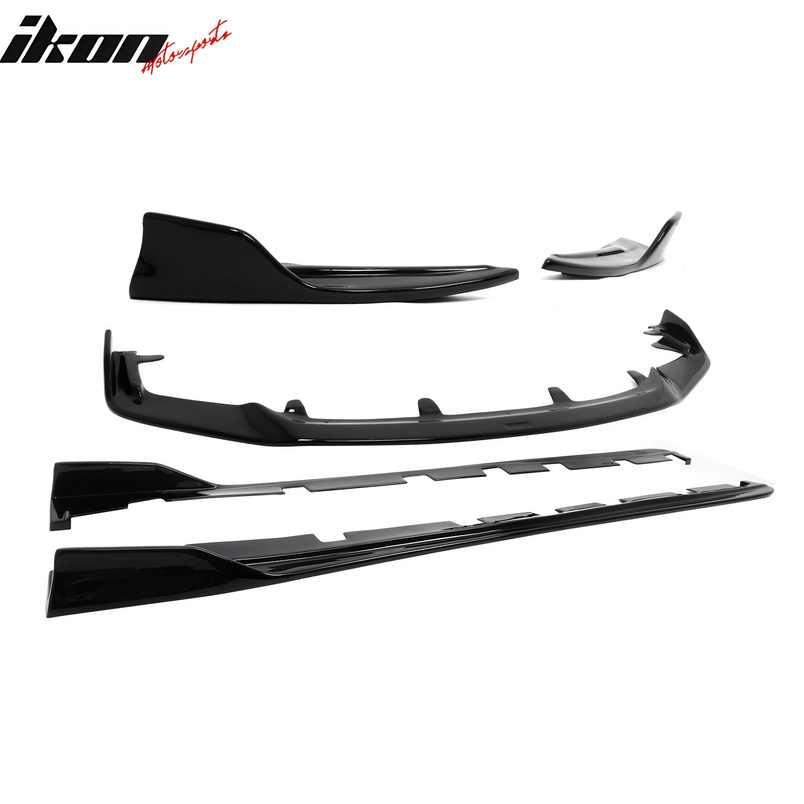 For 17-20 Lexus IS Artisan Style Front Lip& Rear Aprons& Side Skirts Gloss Black