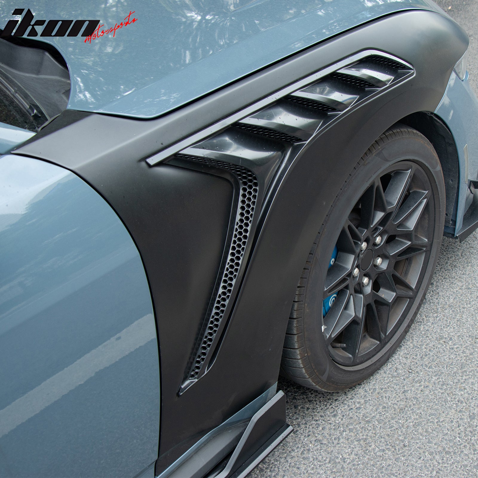 Fits 24-26 Ford Mustang Front Bumper Cover + Hood + Fender GTD Style (Matte Lip)