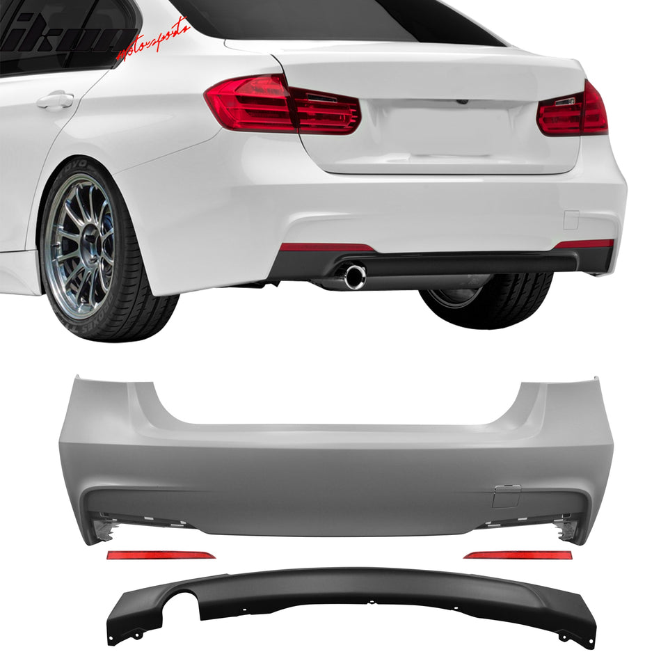 2012-2018 BMW F30 F35 3 Series Sedan Rear Bumper Cover W/Diffuser PP