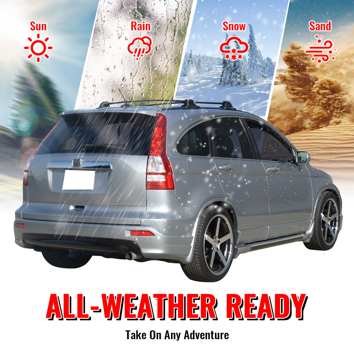 Fits 07-09 Honda CR-V CRV MD Style Rear Bumper Cover Conversion Replacement PP