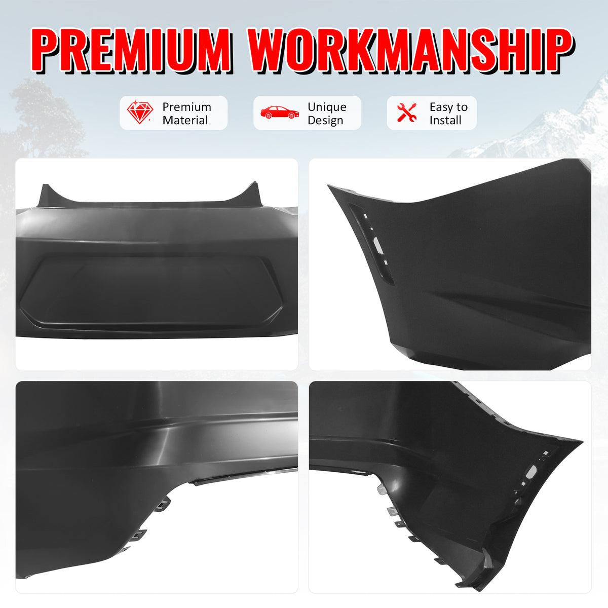Fits 19-24 Chevrolet Camaro OE Style Rear Bumper Cover Conversion Replacement PP