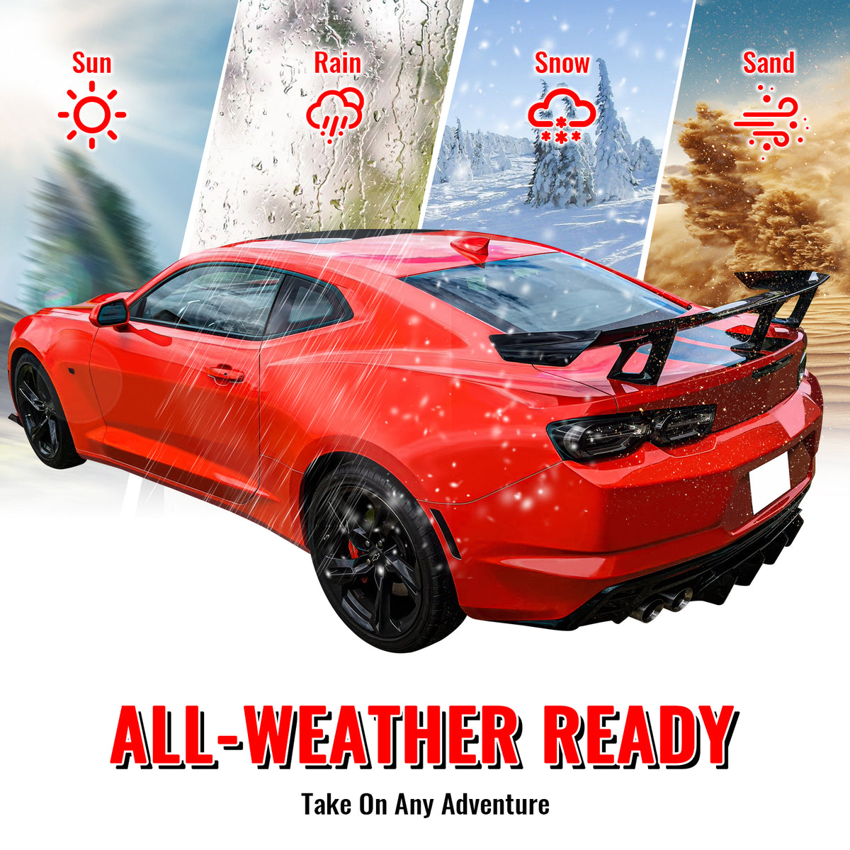 Fits 19-24 Chevrolet Camaro OE Style Rear Bumper Cover Conversion Replacement PP