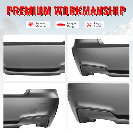 Fits 07-13 BMW 1-Series E82 Coupe E88 1M Style Rear Bumper Cover Replacement PP