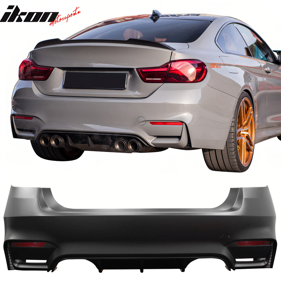 2012-2019 BMW F30 3-Series Sedan 4Dr M3 M4 Style Rear Bumper Cover PP