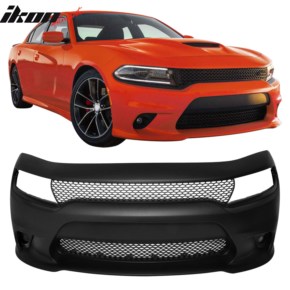 2015-2023 Dodge Charger SRT Hellcat Front Bumper Cover W/Fog Lamps PP