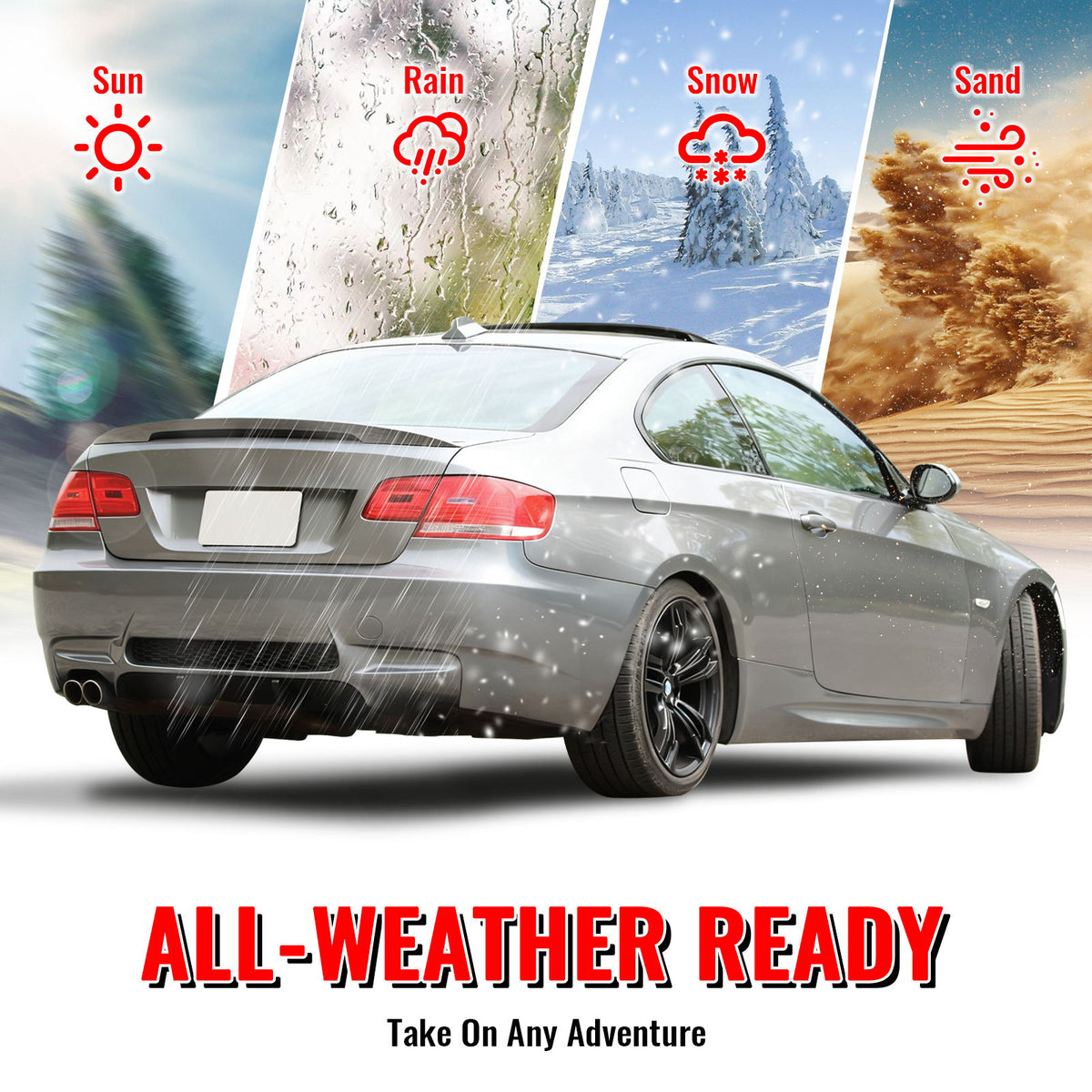 Fits 07-10 BMW E92 E93 3 Series M3 Style Fog Lamps Front & Rear Bumper Cover PP