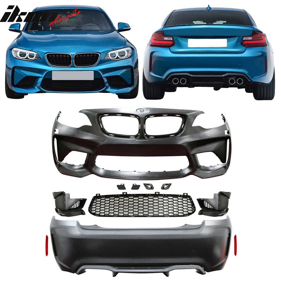 2014-2021 BMW F22 F23 2 Series M2 Style Front & Rear Bumper Cover PP