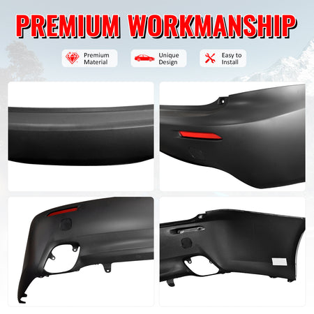 Fits 06-13 Lexus IS250 IS350 IS F Style Rear Bumper Cover W/O PDC W/Muffler Tip