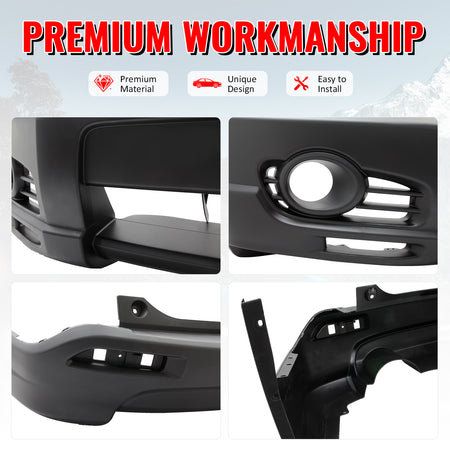 Fits 07-09 Honda CR-V CRV MD Style Front & Rear Bumper Cover Replacement PP