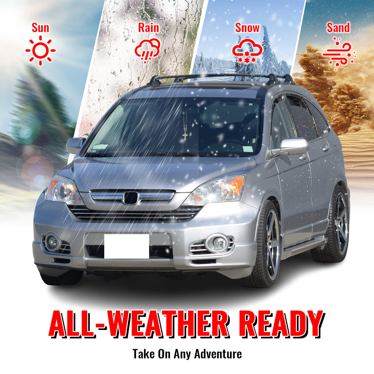 Fits 07-09 Honda CR-V CRV MD Style Front & Rear Bumper Cover Replacement PP