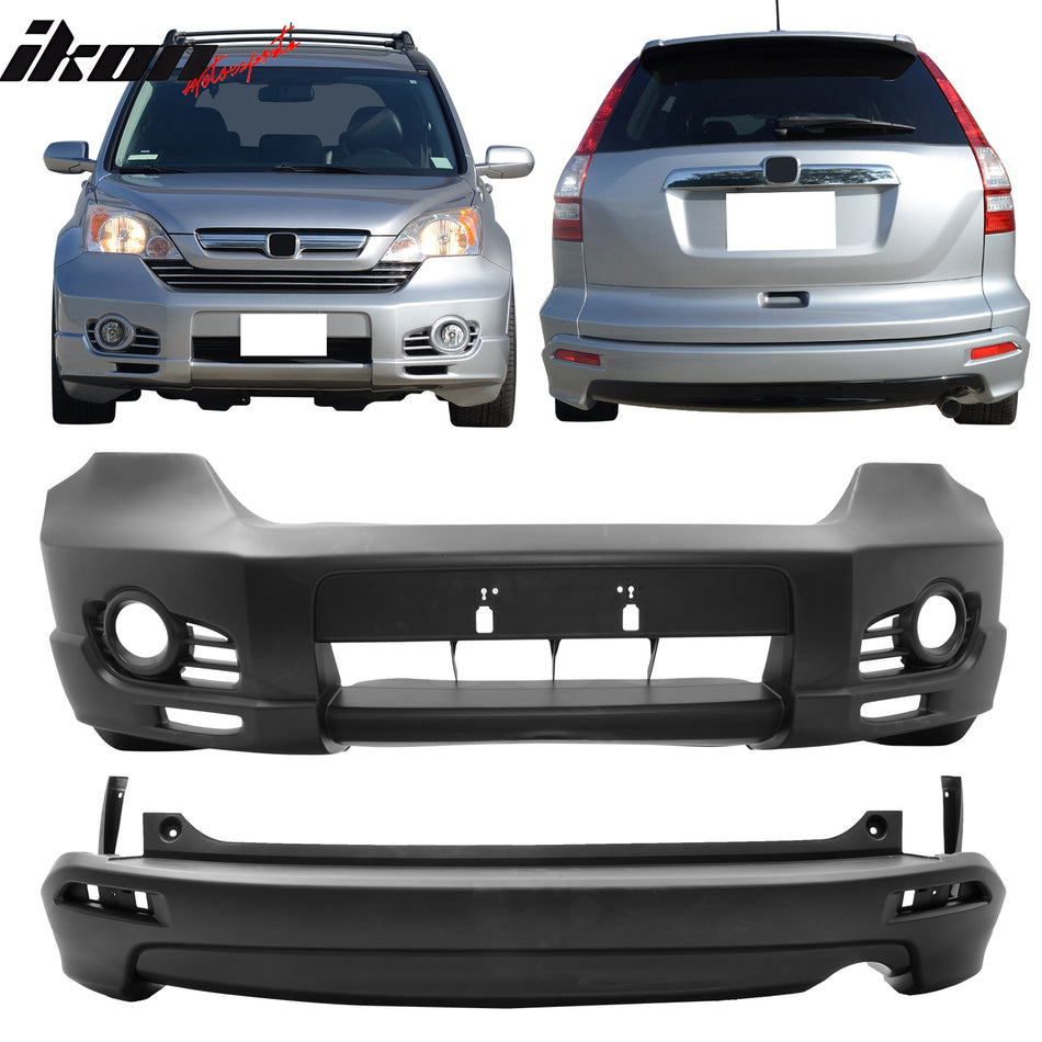 2007-2009 Honda CR-V CRV MD Style Front + Rear Bumper Cover PP