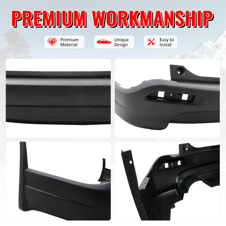 Fits 07-09 Honda CR-V MD Style Rear Bumper Cover Replacement & Side Bracket PP