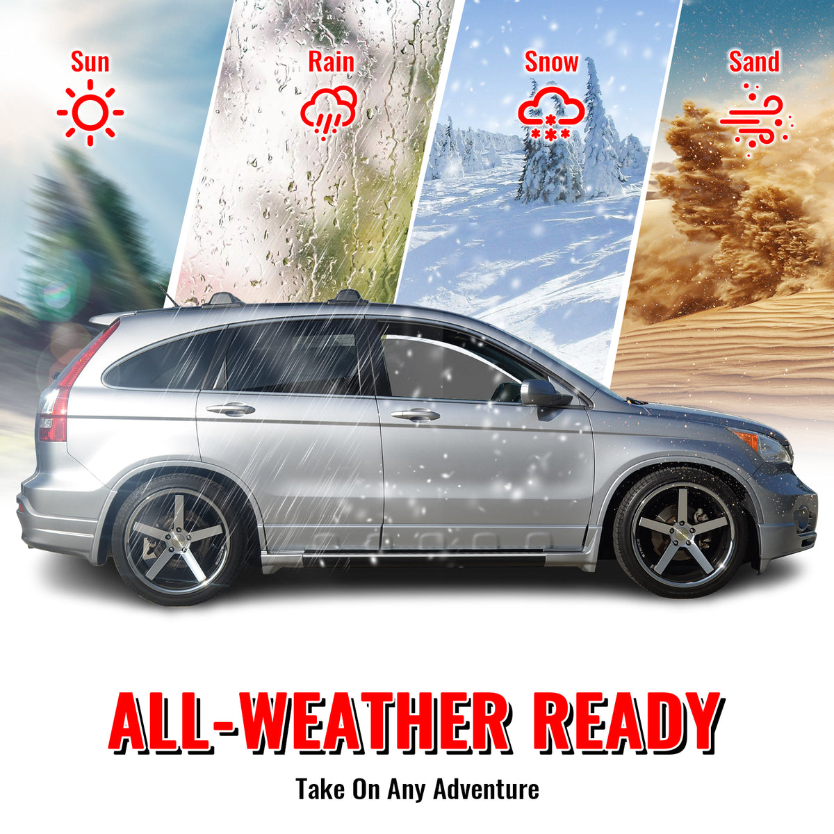 Fits 07-09 Honda CR-V MD Style Rear Bumper Cover Replacement & Side Bracket PP