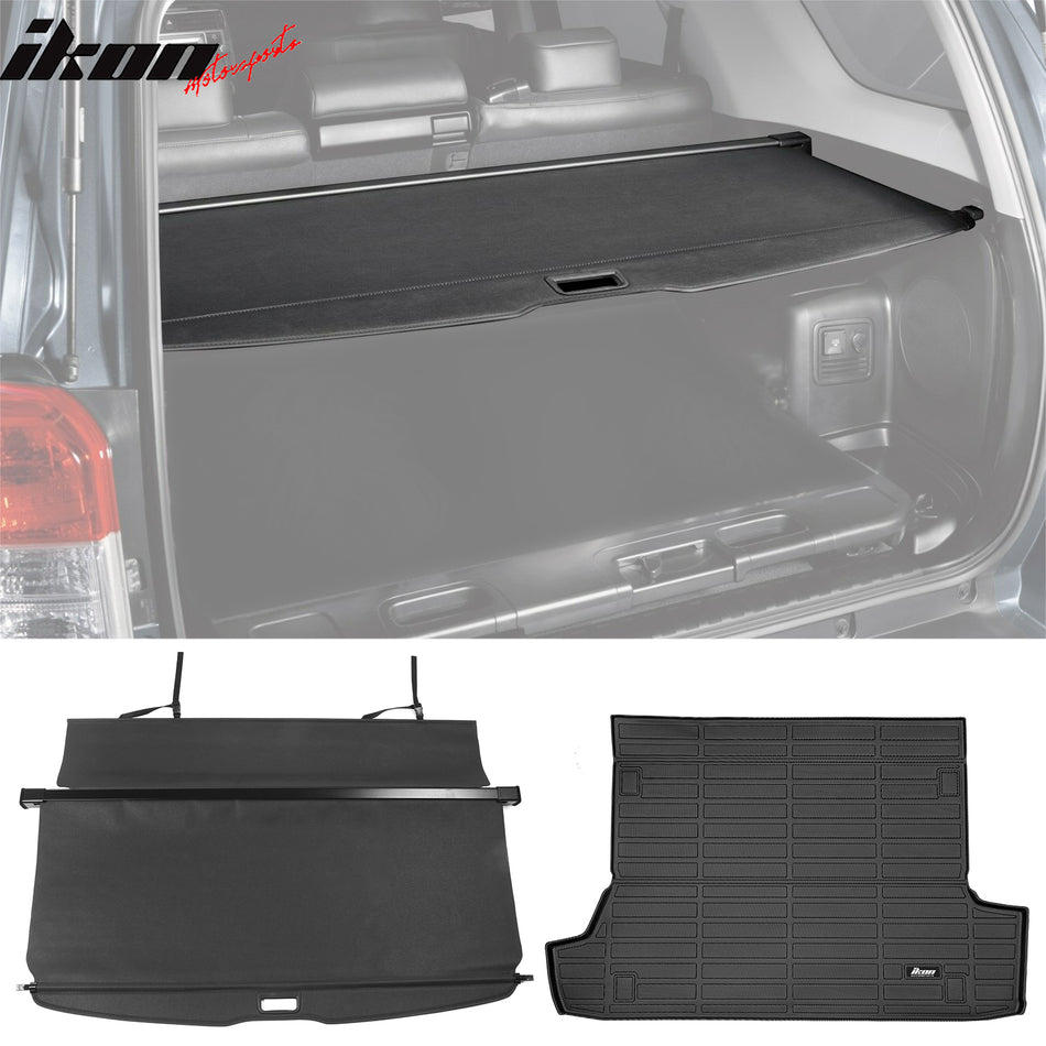 2010-2024 Toyota 4Runner 3D Trunk Mat Cargo Liner + Cargo Cover TPE