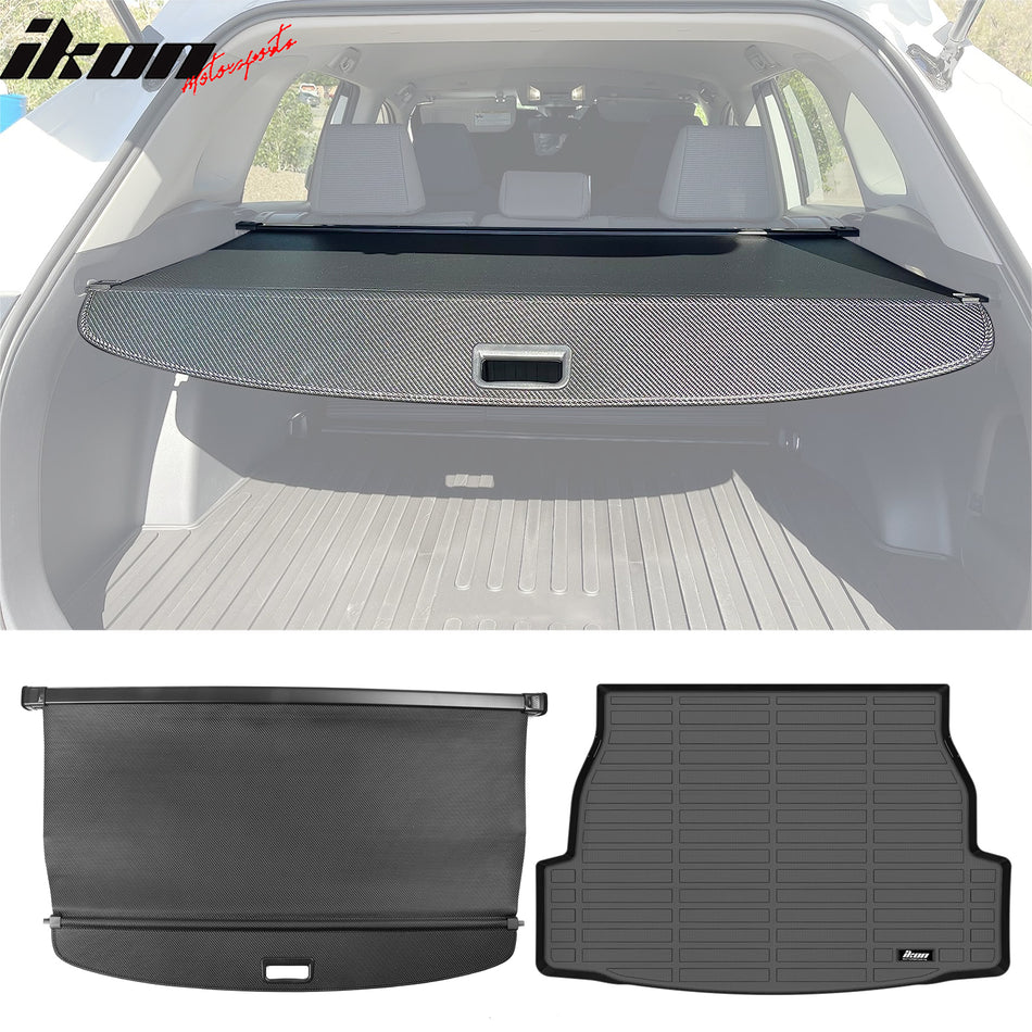 2019-2025 Toyota RAV4 Trunk Mat + Carbon Fiber Texture Cargo Cover TPE