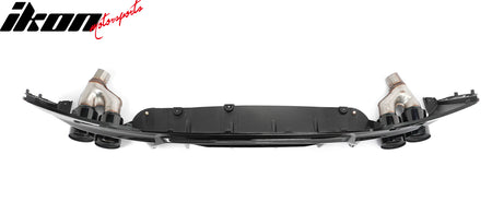 Fits 21-23 BMW G30 Gloss Black Rear Diffuser M5 MP Style + Black Quad Exhaust