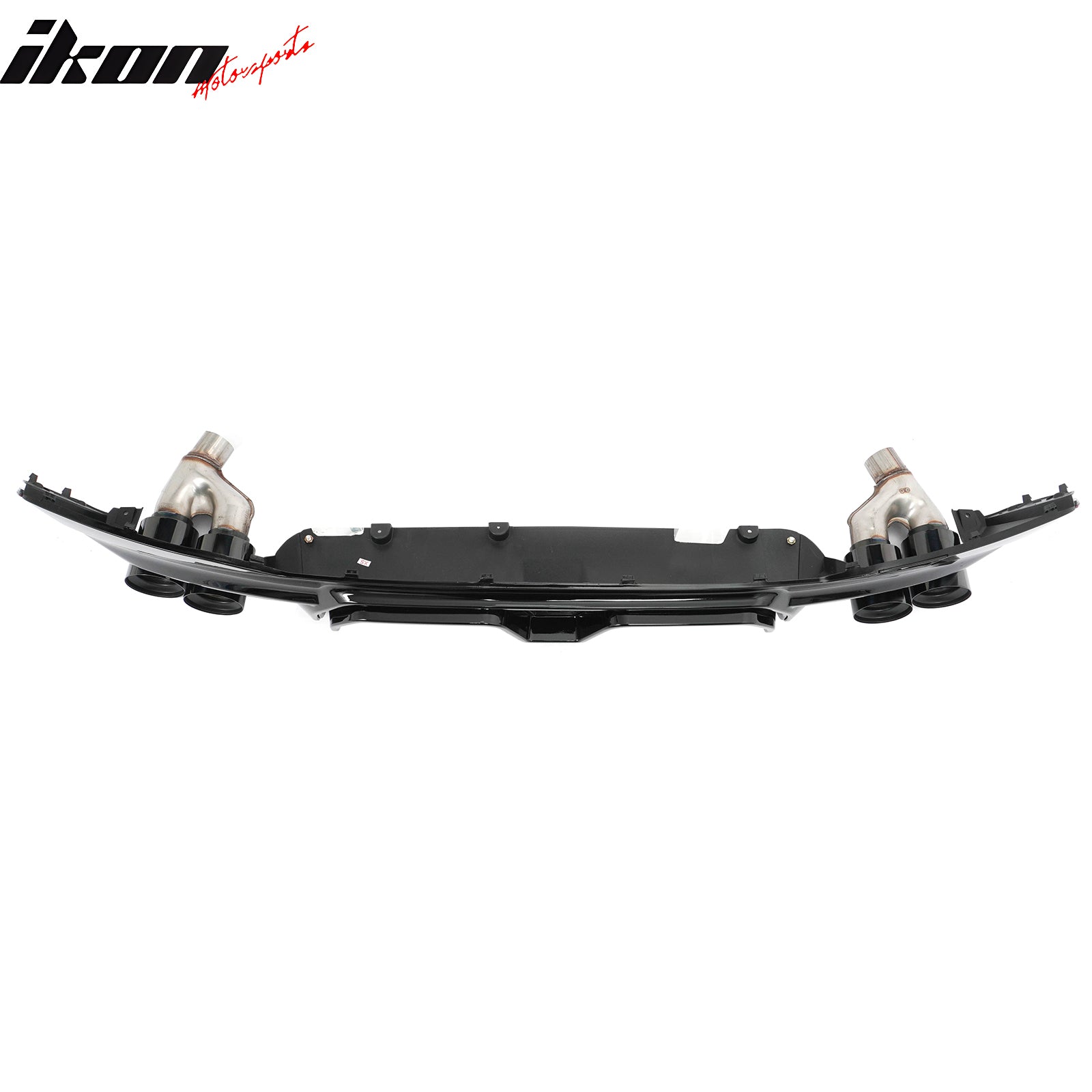 Fits 21-23 BMW G30 Gloss Black Rear Diffuser M5 CS Style + Black Quad Exhaust