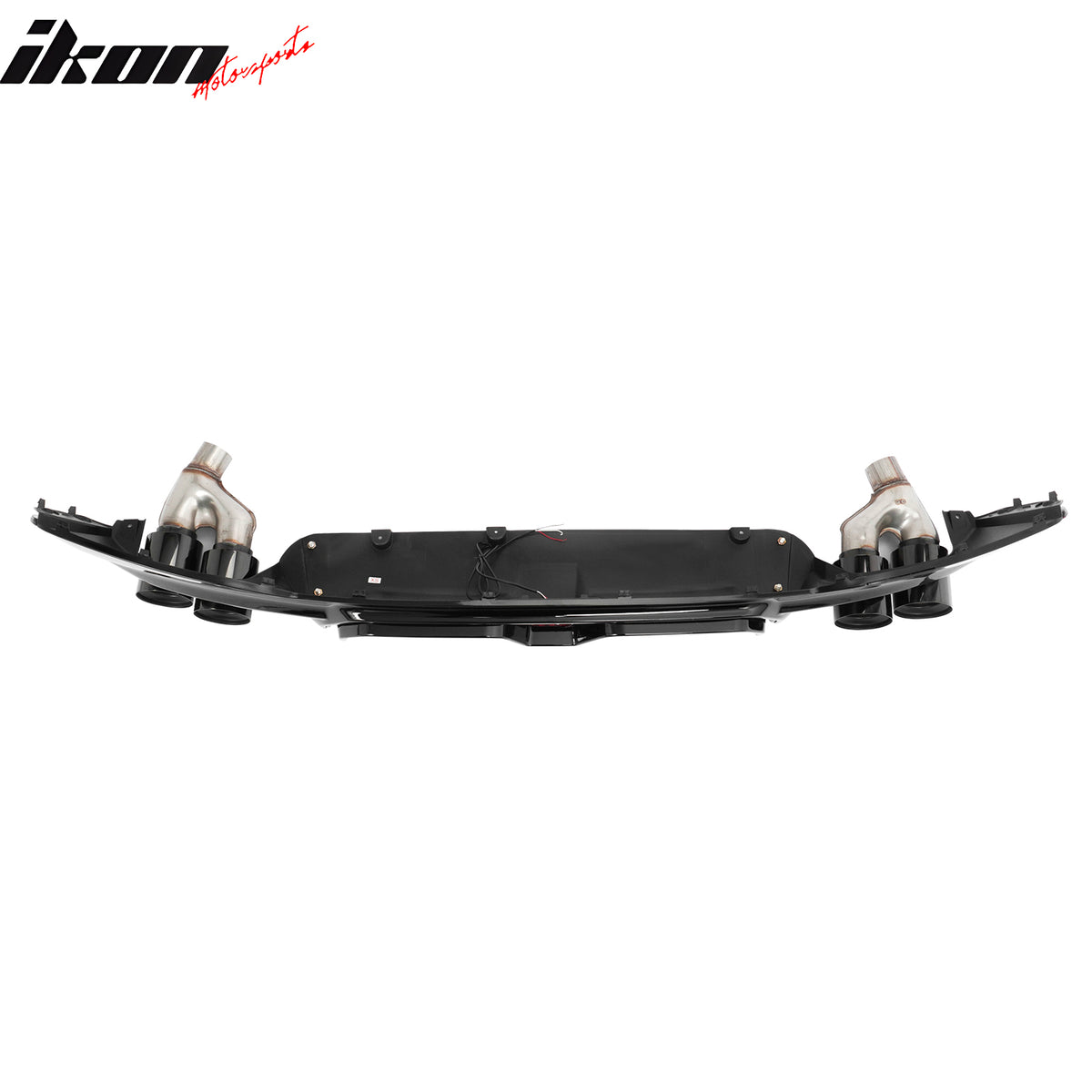 Fits 21-23 BMW G30 5 Series CS Style Rear Diffuser w/ LED + Black Quad Exhaust