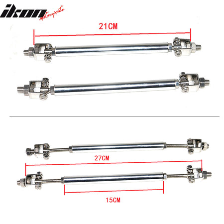 Fits 24-26 Ford Mustang Ecoboost& GT IKON Front Splitter w/ Stainless Steel Rods