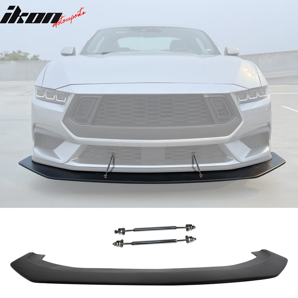 2024-2026 Ford Mustang Ecoboost&GT Front Splitter w/ Gunmetal Rods