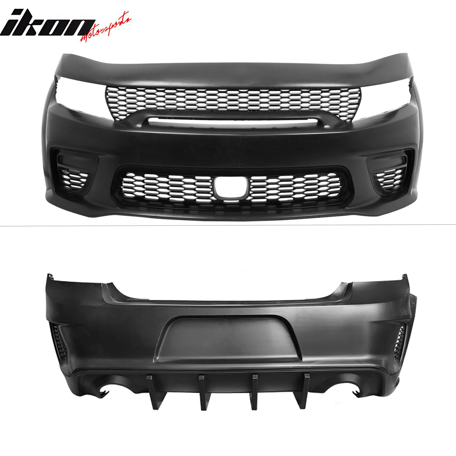 Fits 15-23 Dodge Charger Front Rear Bumper Conversion with Side Skirts/Diffuser