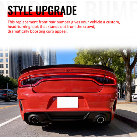 Fits 15-23 Dodge Charger Front Rear Bumper Conversion w/ Side Skirt/Fender Flare