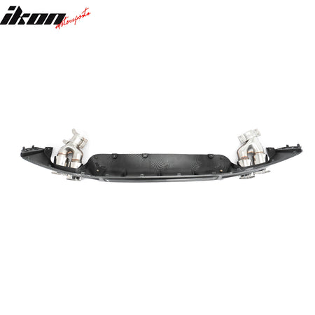 Fits 17-20 BMW G30 Competition Style Rear Diffuser CF Print + Silver Exhaust Tip