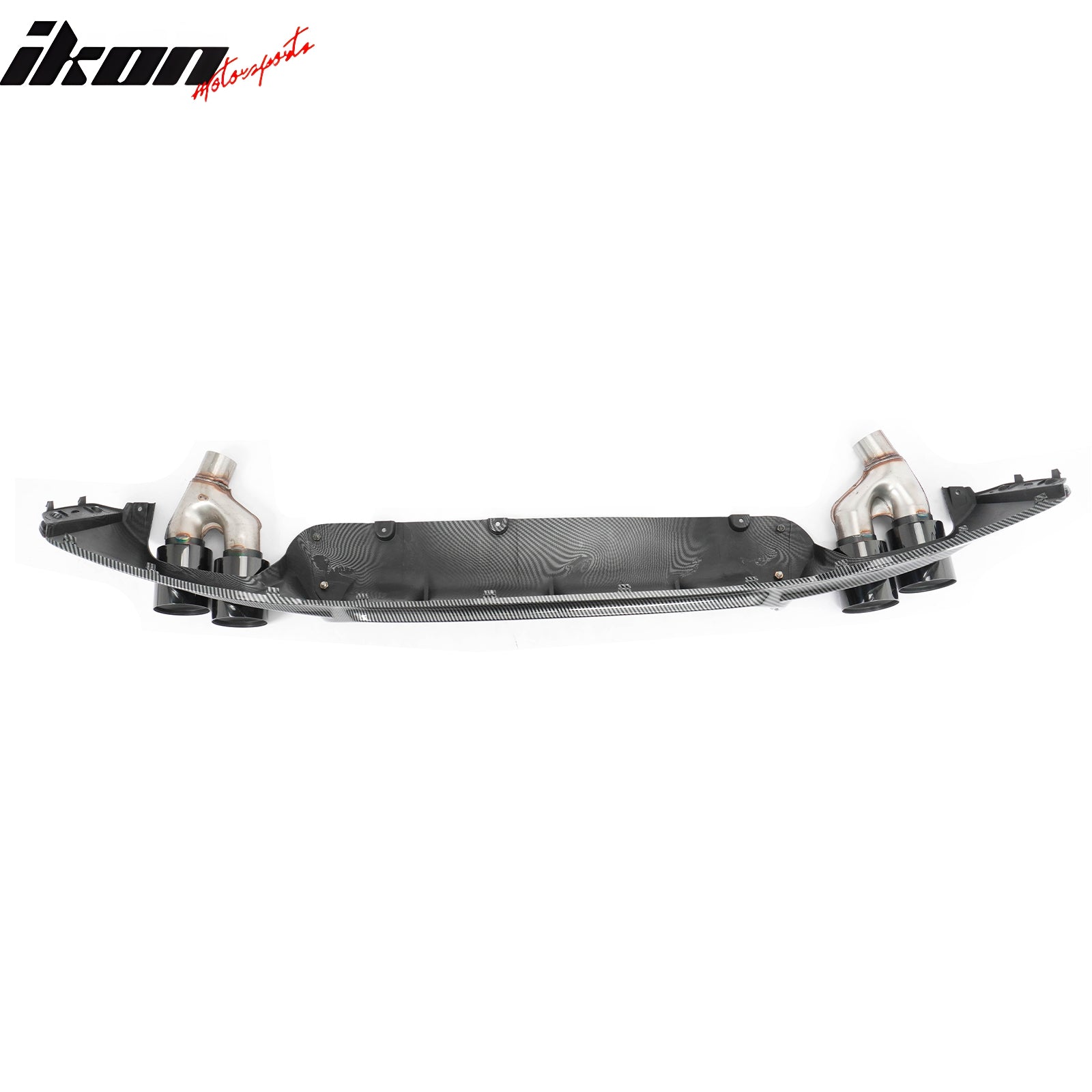 Fits 21-23 BMW G30 Competition Style Rear Diffuser CF Print + Black Exhaust Tip