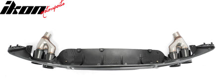 Fits 21-23 BMW G30 Carbon Fiber Print Rear Diffuser MP Style+ Black Quad Exhaust