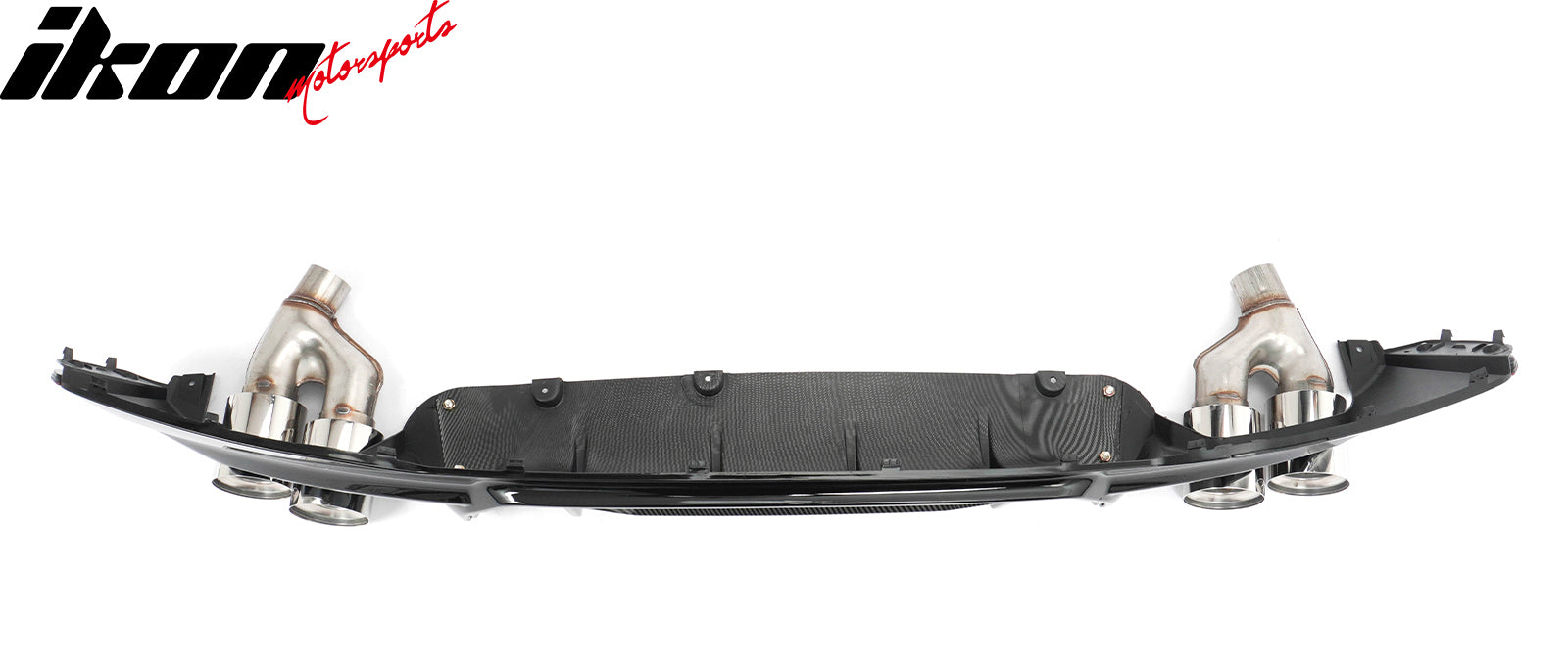 Fits 21-23 BMW G30 Rear Diffuser M5 M-Perfermance Style + Silver Quad Exhaust